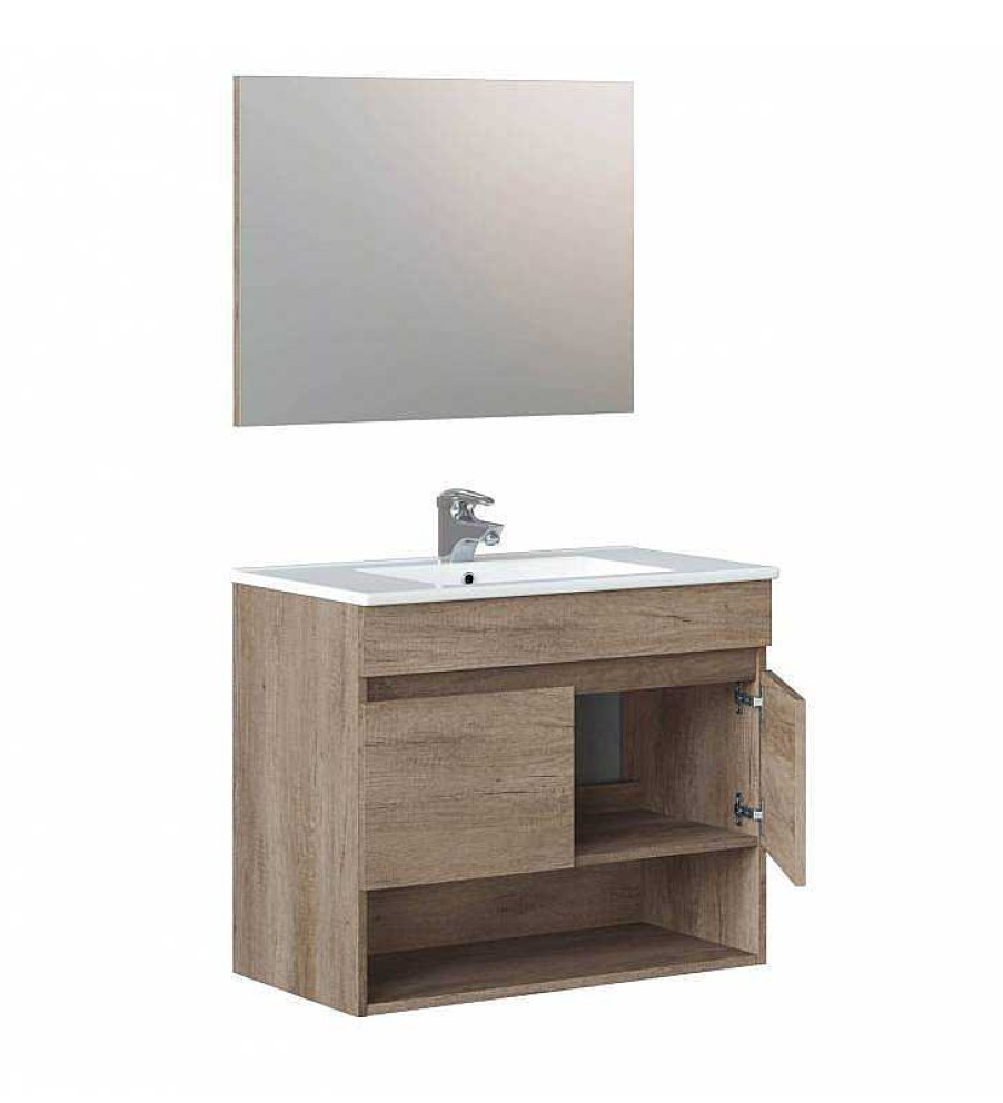 Muebles Para Ba O TOP MUEBLE | Pack Mueble De Ba O Qatar Con Espejo + Lavabo + Col.