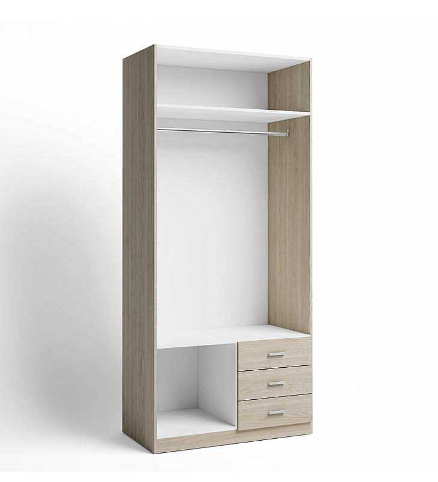 Dormitorio TOP MUEBLE Armarios | Armario Altea De 2 Puertas Y 3 Cajones Sable