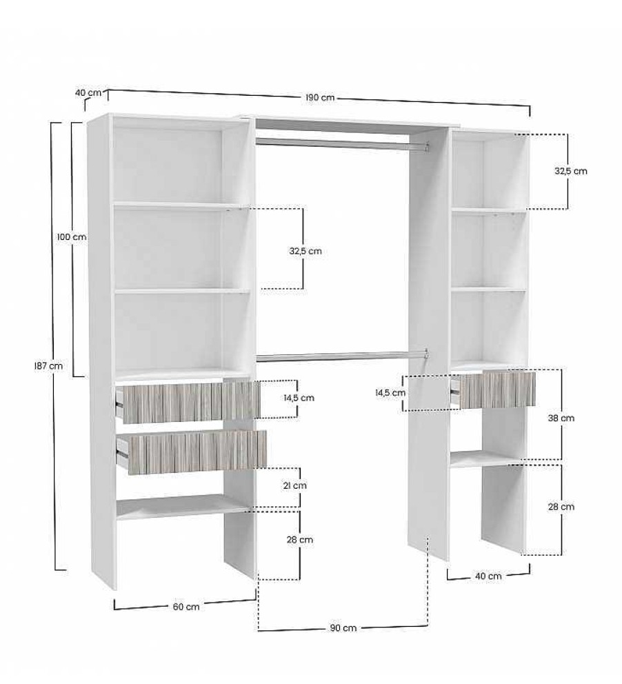 Dormitorio TOP MUEBLE Armarios | Vestidor Abierto Spring