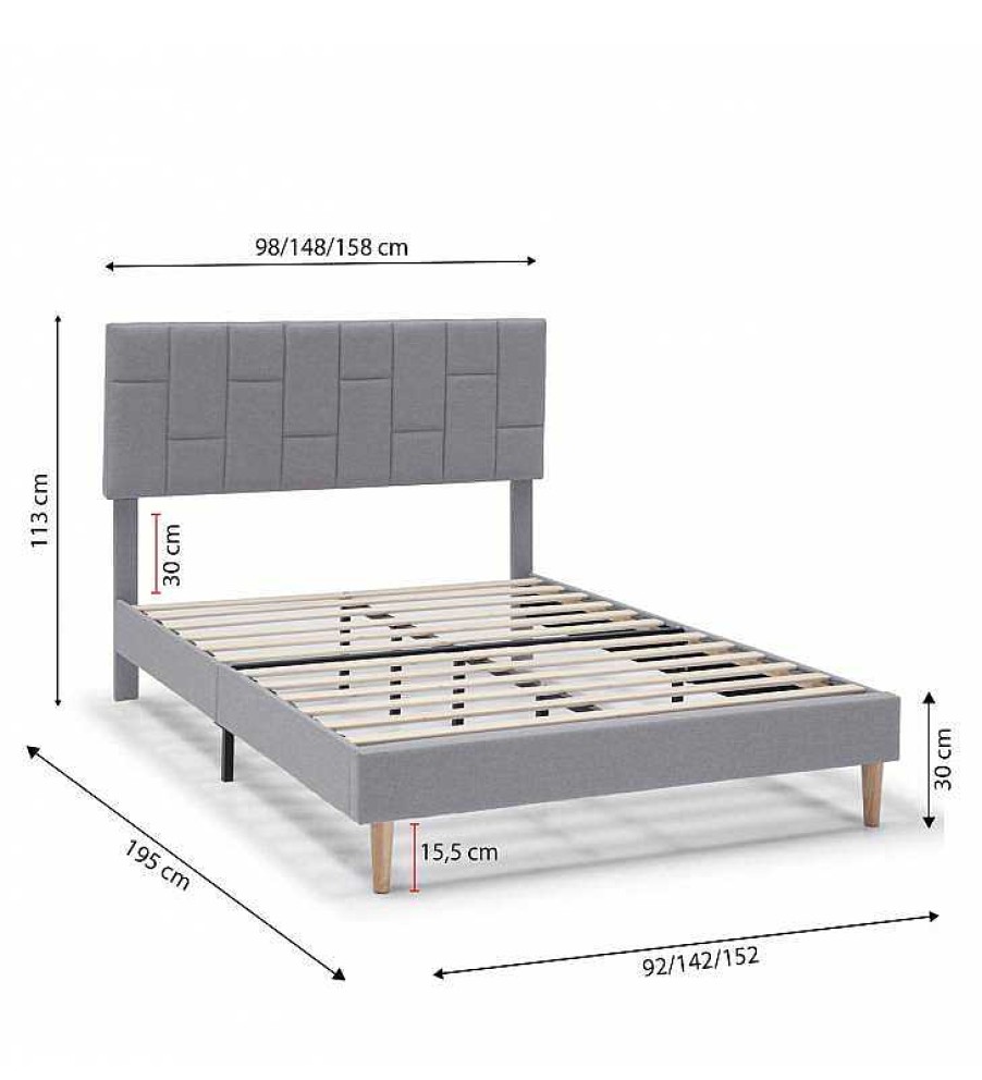 Dormitorio TOP MUEBLE Camas De Matrimonio | Cama Tapizada Sherezade