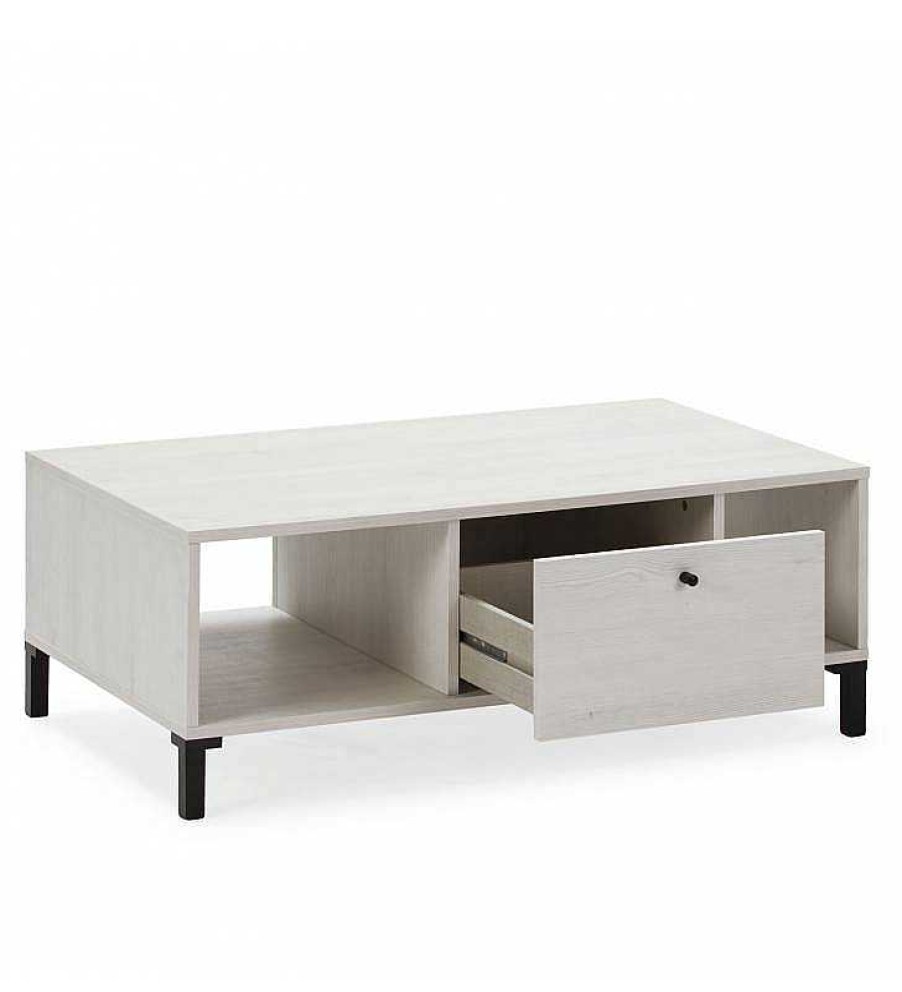 Sal N TOP MUEBLE | Mesa De Centro J Tiva Blanca 1C2H