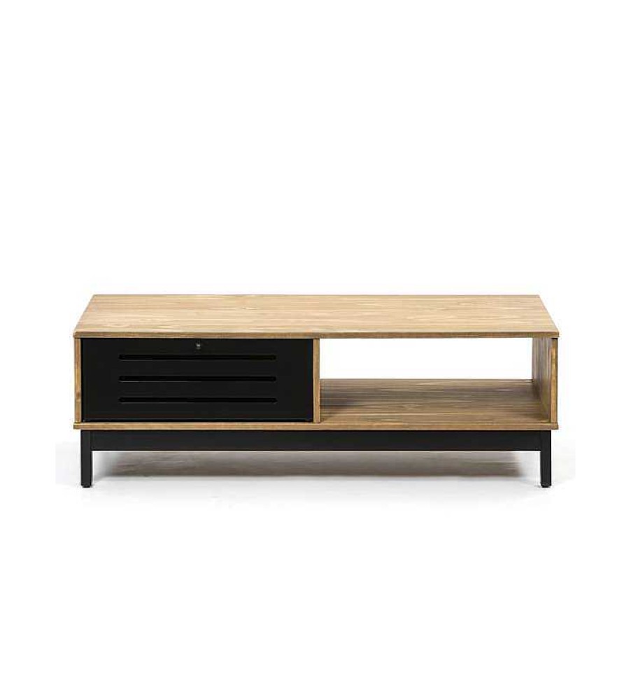 Sal N TOP MUEBLE | Mesa Centro Alexa 1C Cera/Negro