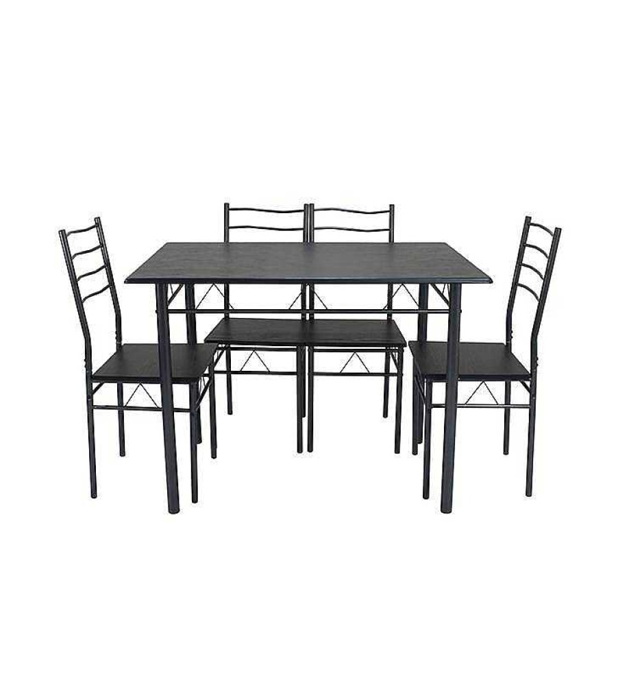 Comedor TOP MUEBLE | Mesa Y 4 Sillas Comedor Lima