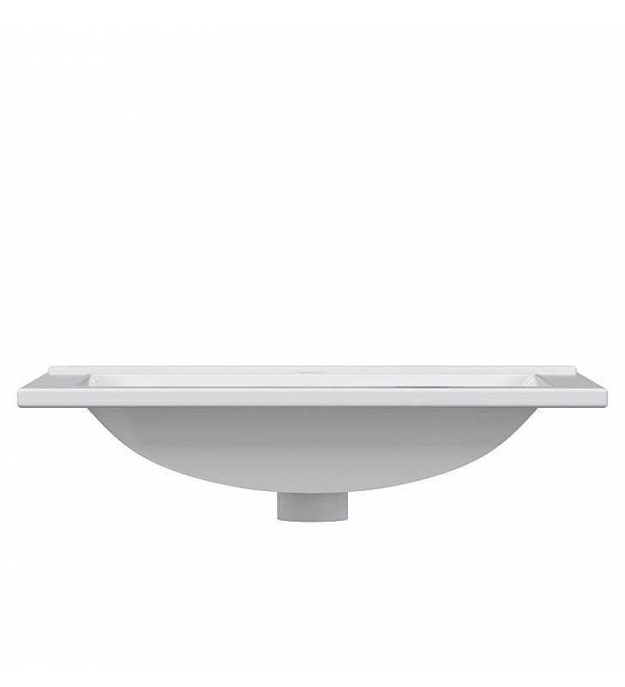 Muebles Para Ba O TOP MUEBLE | Lavabo Lavamanos 60X45Cm Cer Mico Blanco