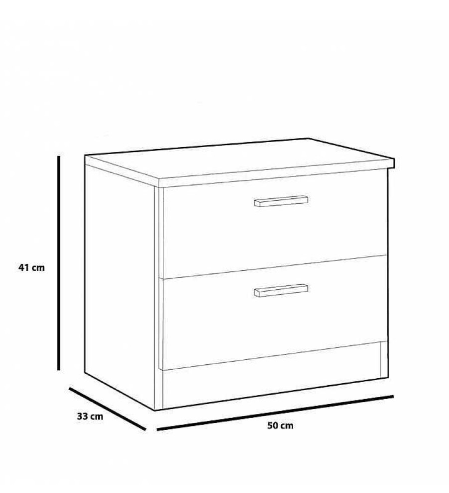 Dormitorio TOP MUEBLE Mesitas De Noche | Mesita De Noche Dubai 2C