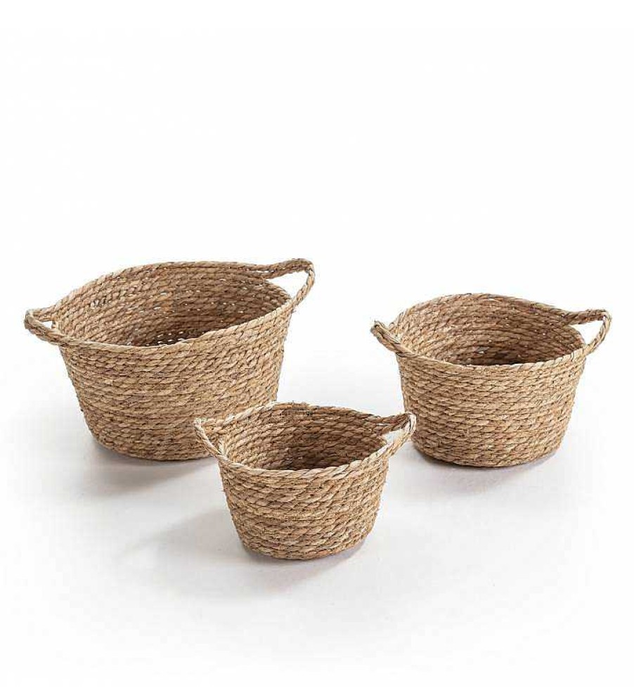 Sal N TOP MUEBLE | Set De 3 Cestas De Fibras Vegetales Sailor