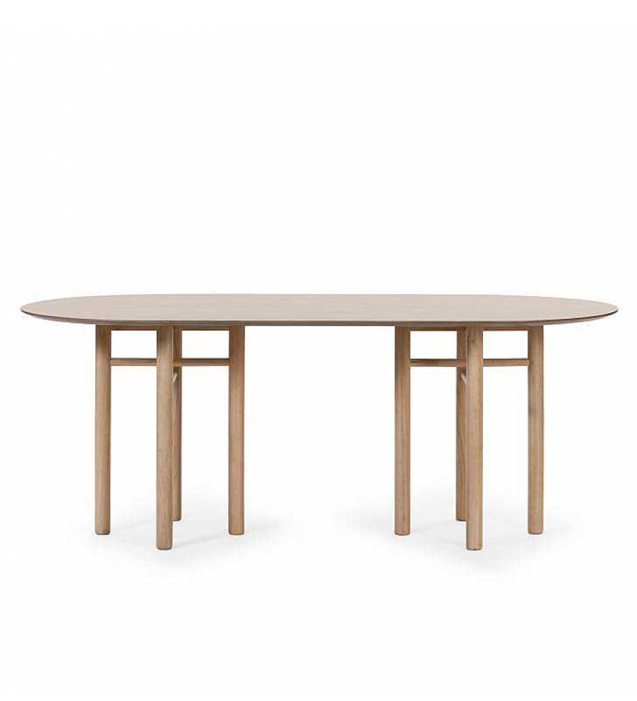 Comedor TOP MUEBLE | Mesa Oval Junco 200X100Cm