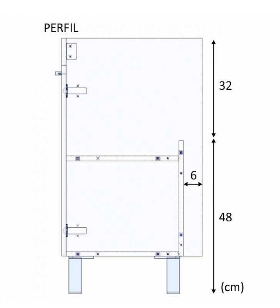 Muebles Para Ba O TOP MUEBLE | Mueble De Ba O Lumi 2P 80Cm Blanco Brillo Con Espejo