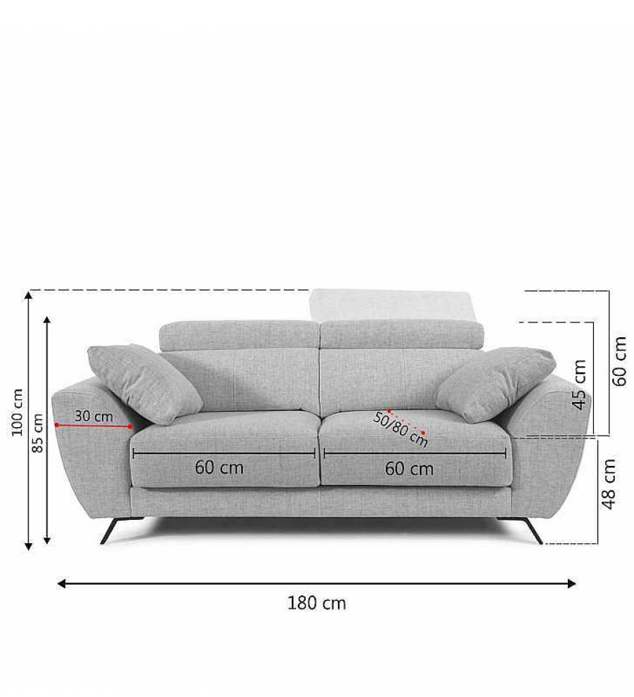 Sof S TOP MUEBLE | Sof De 2 Plazas Cerde A Aura