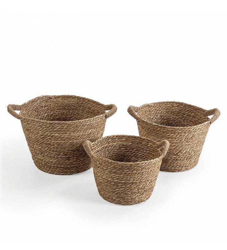 Sal N TOP MUEBLE | Set De 3 Cestas De Fibras Vegetales Aria