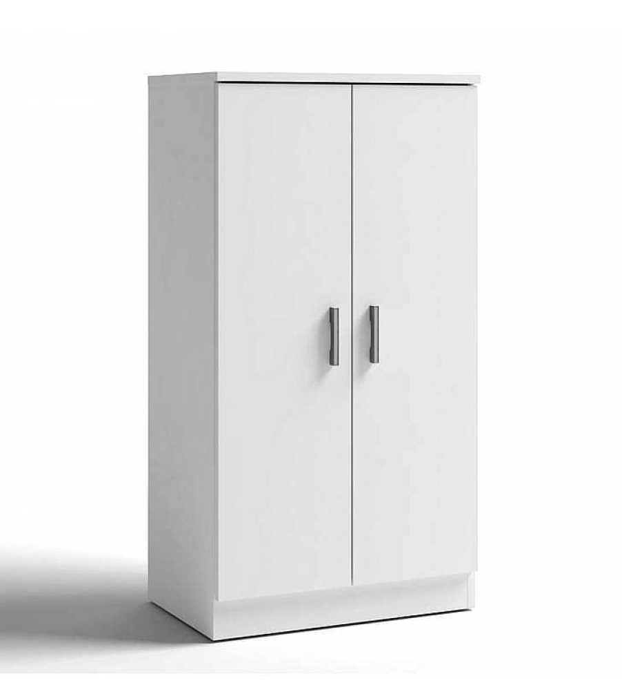 Dormitorio TOP MUEBLE Muebles Zapateros | Armario Zapatero Bilbao De 2 Puertas Color Blanco 100 Cm