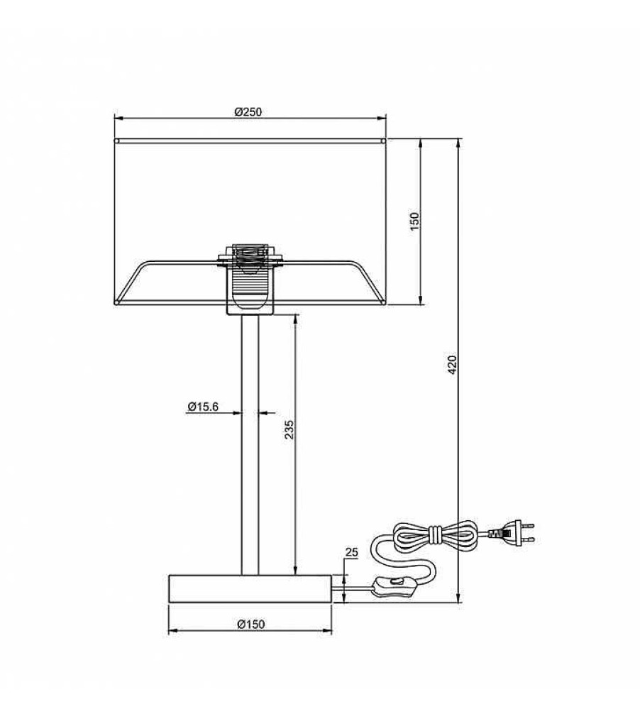 L Mparas TOP MUEBLE | L Mpara De Mesa Rat N Kisu 42X25Cm