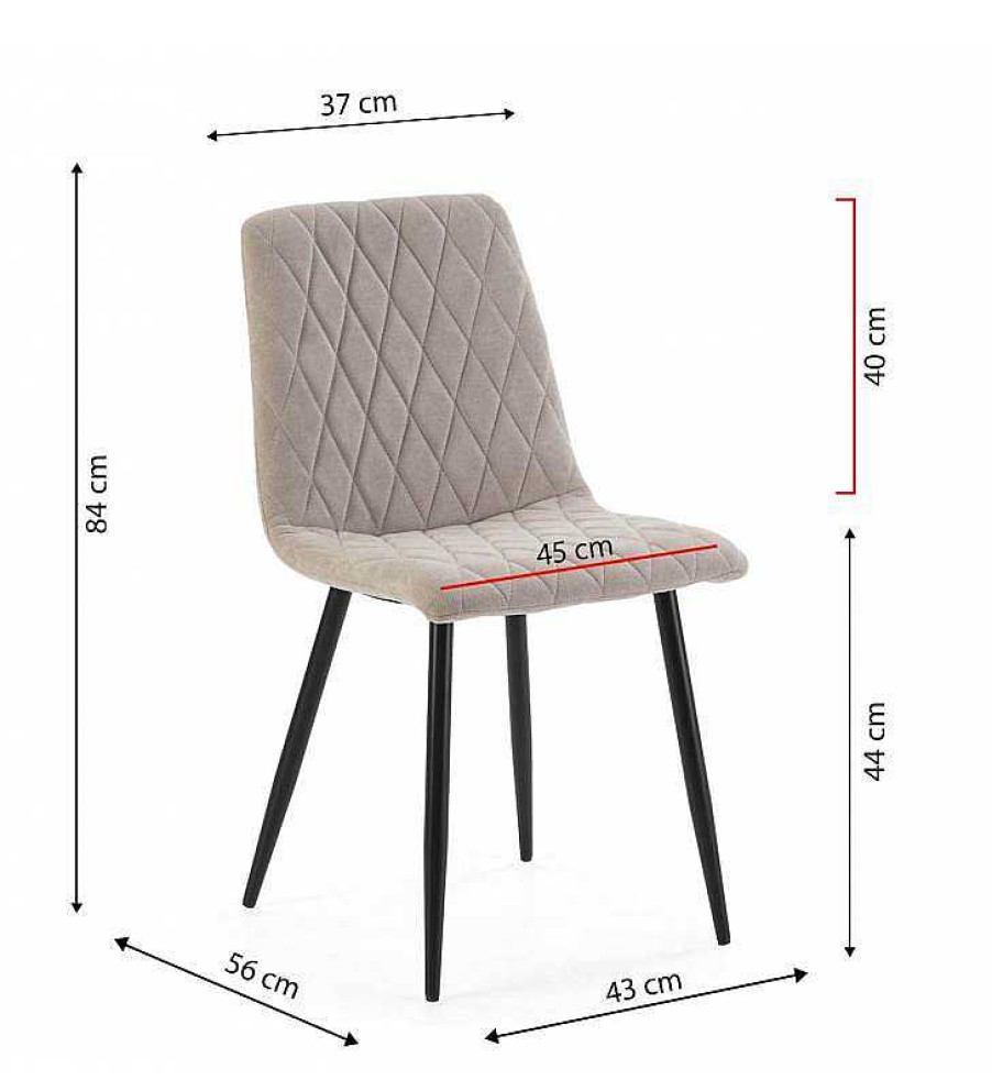 Comedor TOP MUEBLE | Silla De Comedor Alana Pack De 4