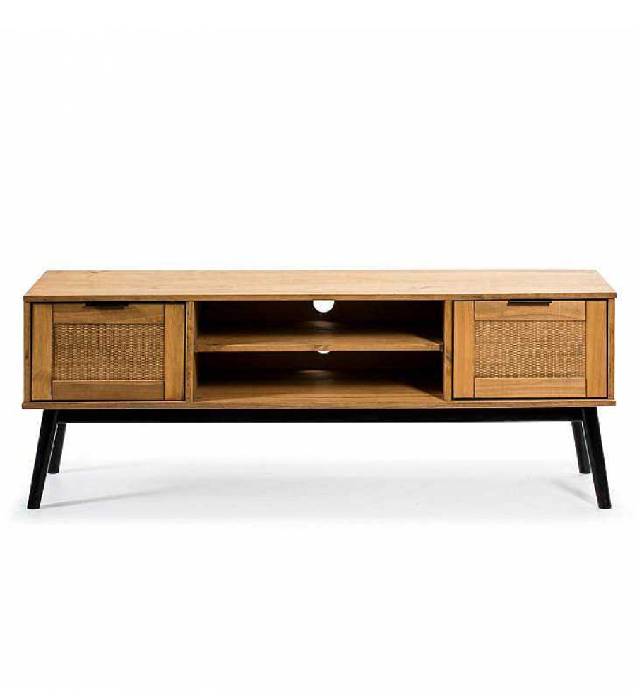 Sal N TOP MUEBLE | Mueble Tv Nati 2P2H Cera/Rattan