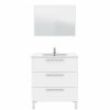 Muebles Para Ba O TOP MUEBLE | Pack Mueble De Ba O Andie 3C Blanco Con Lavabo Y Columna