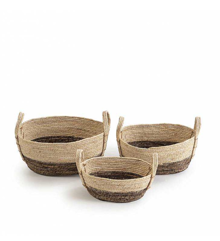 Sal N TOP MUEBLE | Set De 3 Cestas De Fibras Vegetales Shui