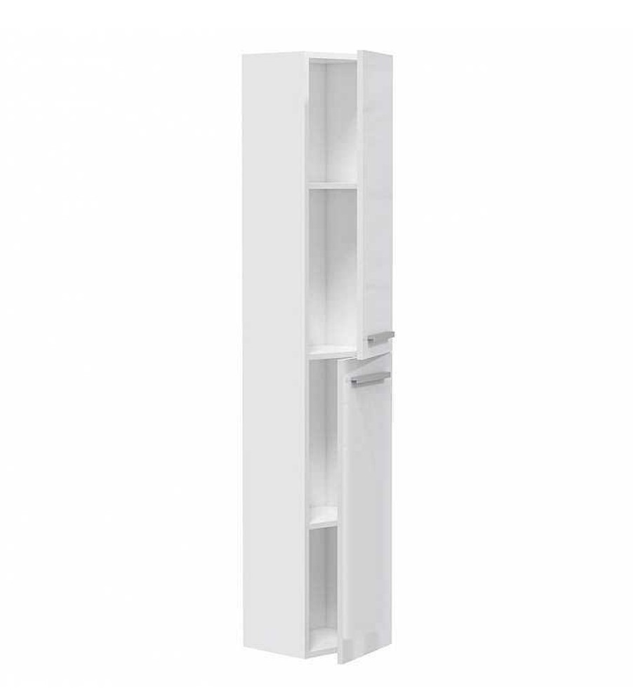 Muebles Para Ba O TOP MUEBLE | Columna Ba O Andie 2P Blanco Lacado