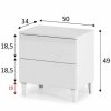 Dormitorio TOP MUEBLE Mesitas De Noche | Mesita De Noche Vinci Blanco Brillo