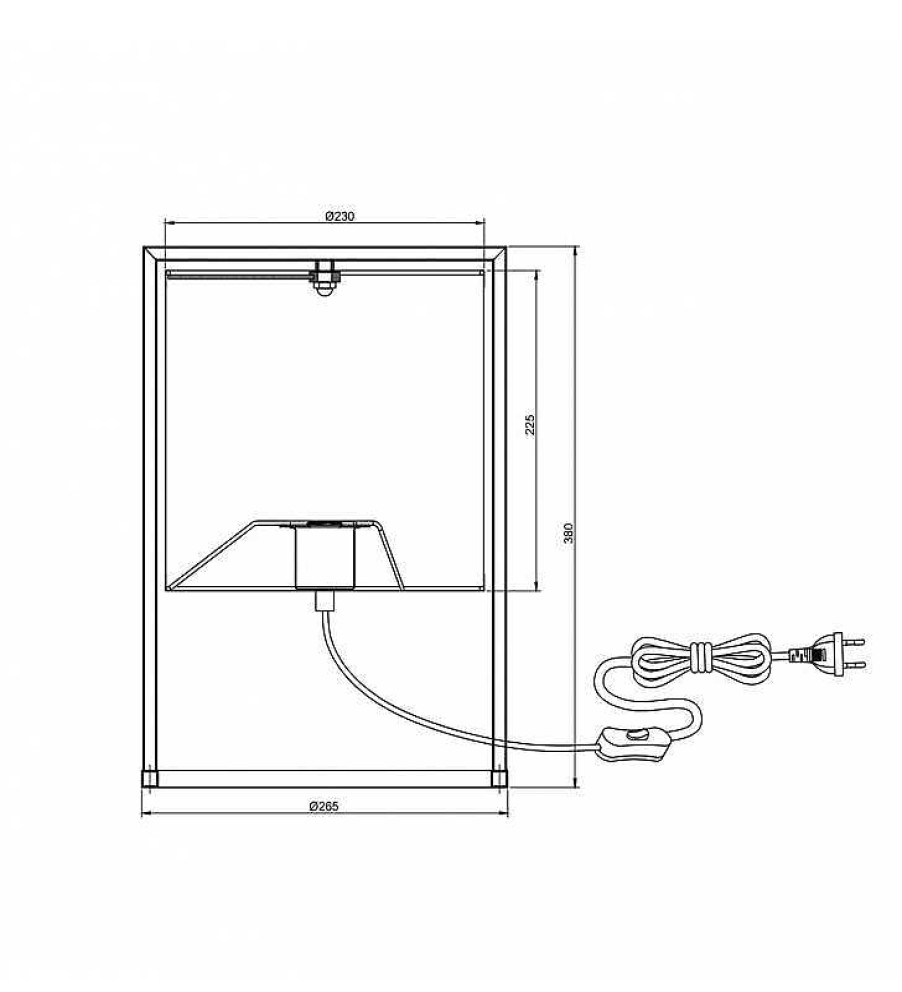 L Mparas TOP MUEBLE | L Mpara De Mesa Rat N Sasku 38X23Cm