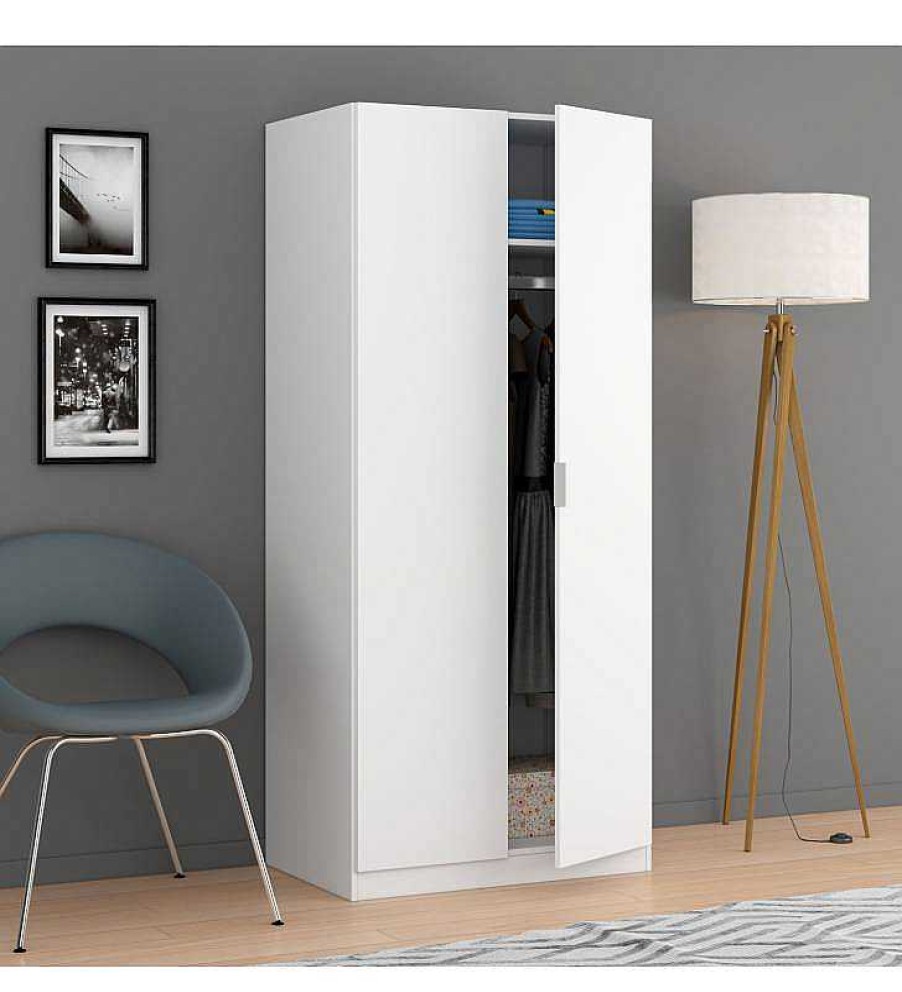 Dormitorio TOP MUEBLE Armarios | Armario Niagara 2 Puertas Color Blanco