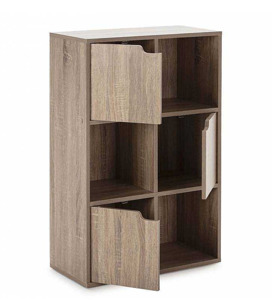 Sal N TOP MUEBLE | Estanter A Martin 3 Huecos 3 Puertas