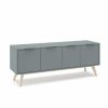 Sal N TOP MUEBLE | Mueble De Tv Pesco 4P Verde Kaki/Cera