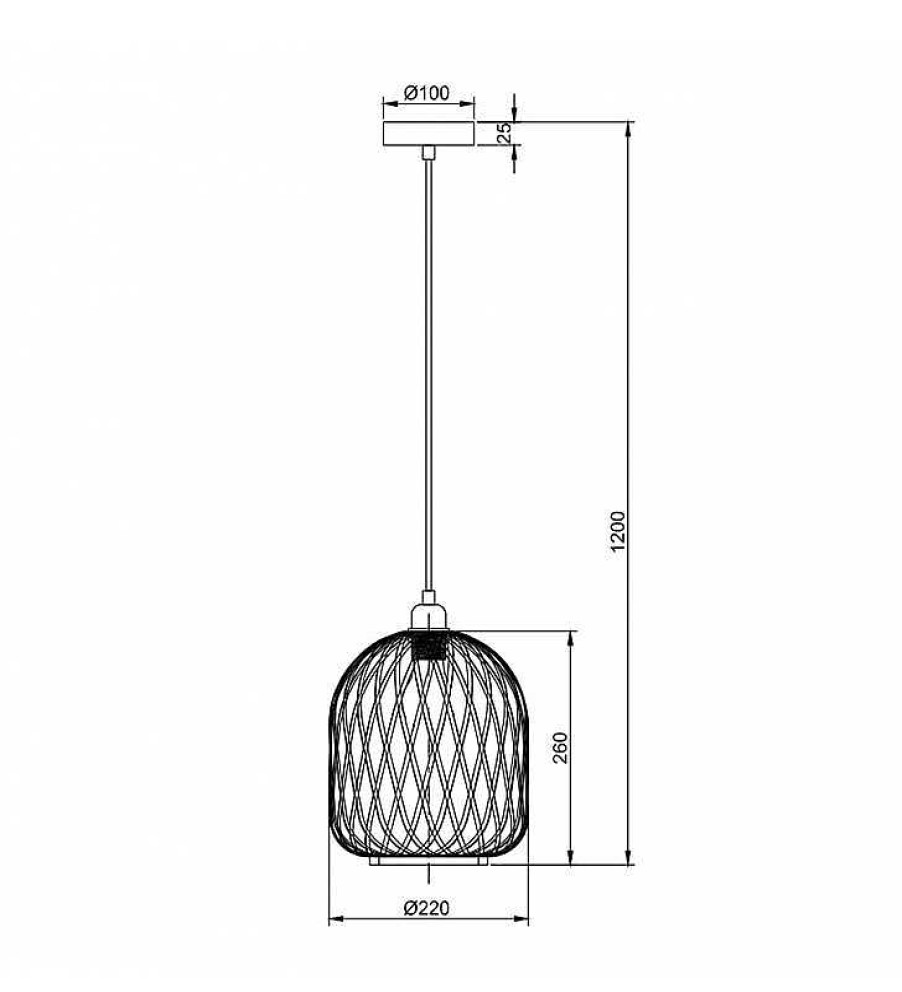 L Mparas TOP MUEBLE | L Mpara Bamb Techo Zalia 26X22Cm