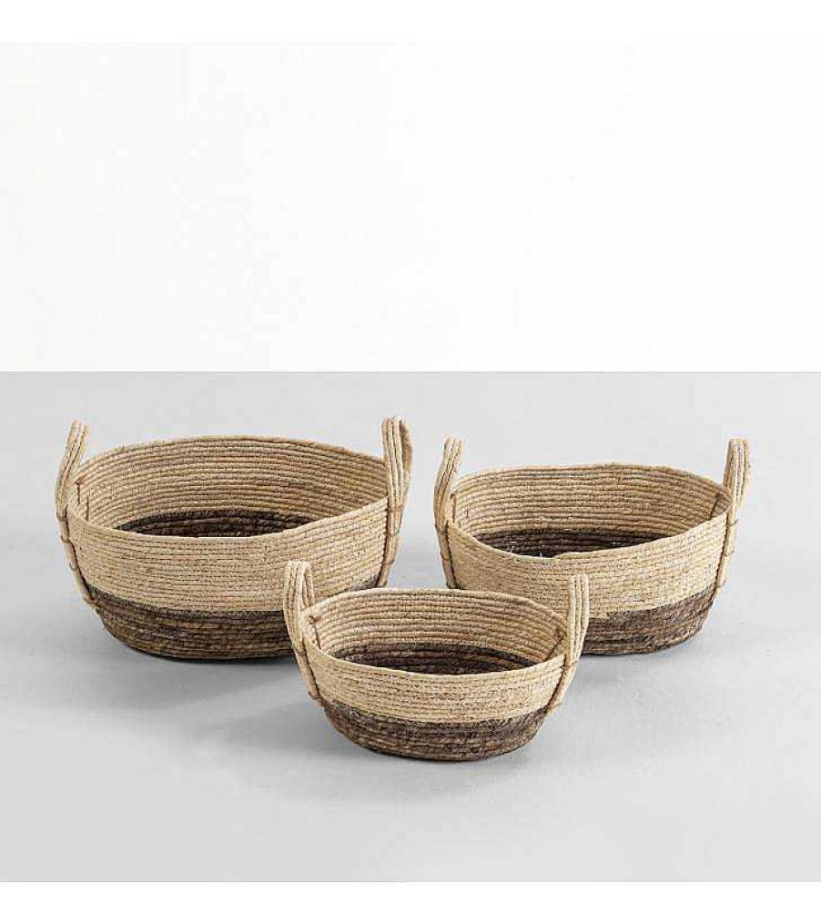 Sal N TOP MUEBLE | Set De 3 Cestas De Fibras Vegetales Shui