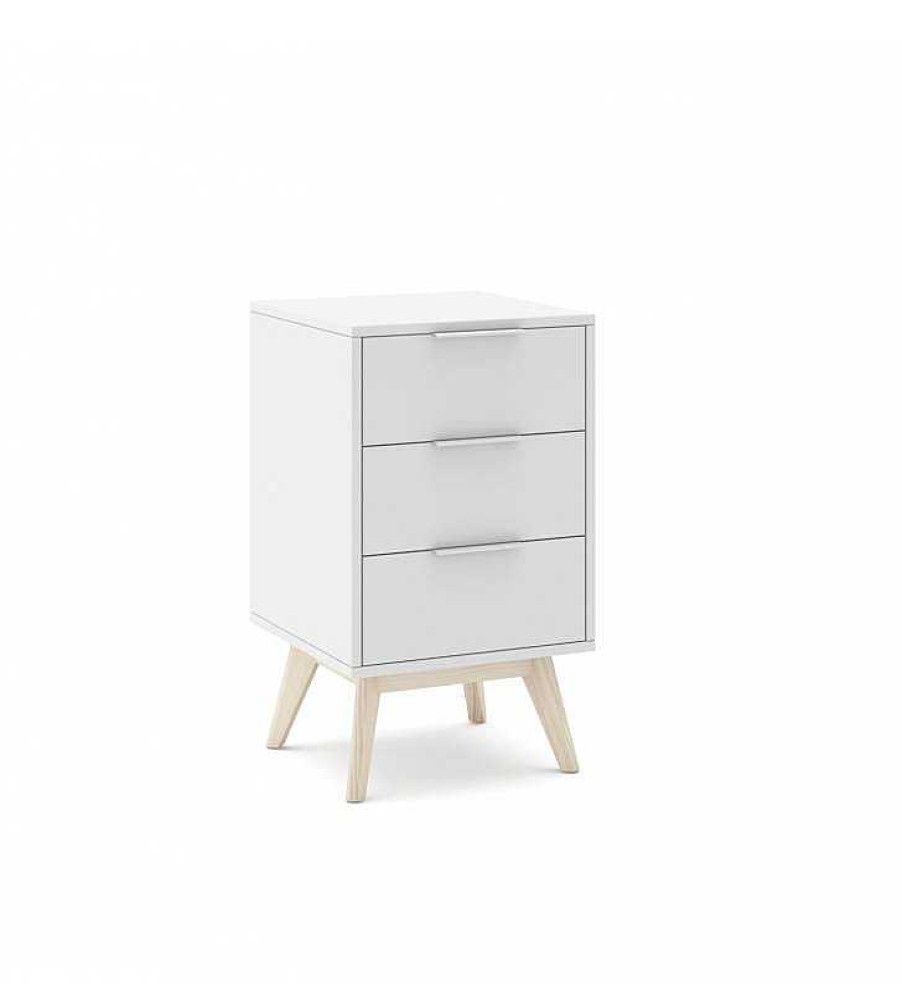 Dormitorio TOP MUEBLE Mesitas De Noche | Mesita De Noche White 3C