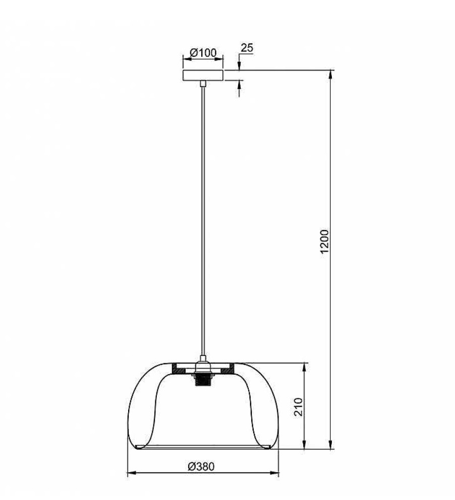 L Mparas TOP MUEBLE | L Mpara Bamb Techo Hannah 21X38Cm