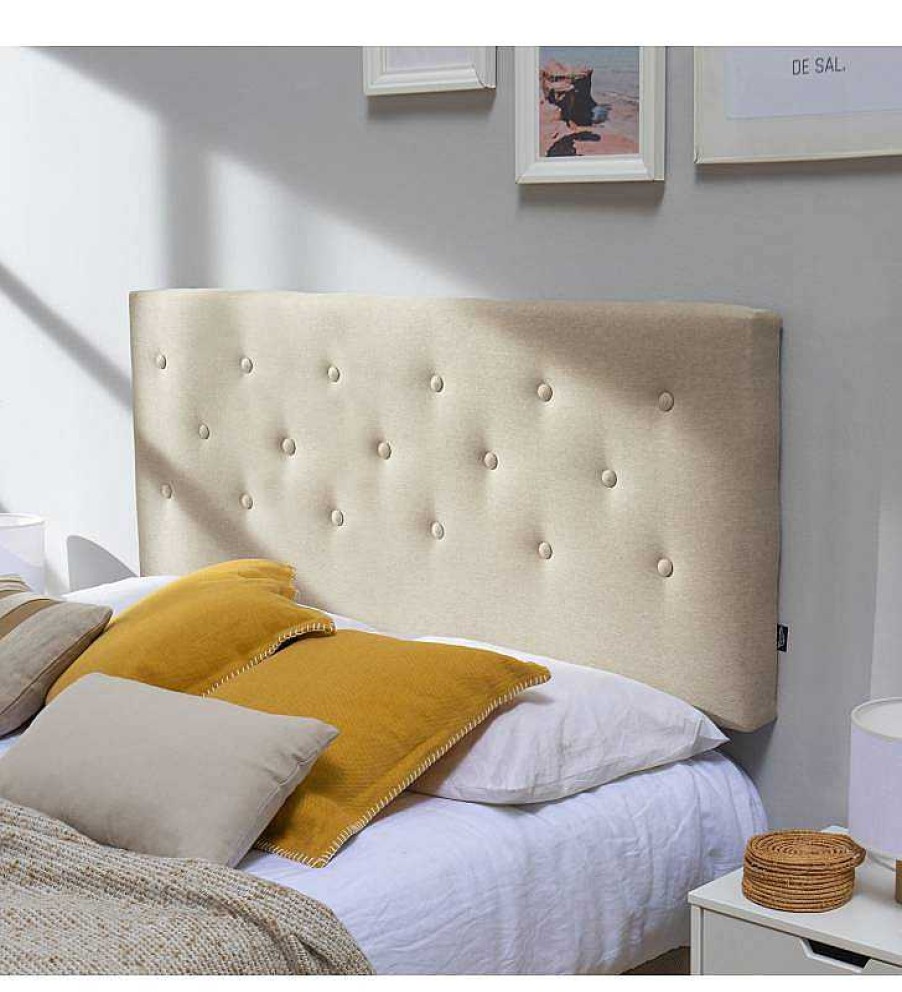 Dormitorio TOP MUEBLE Cabeceros De Cama | Cabecero Oslo Beige Tostado