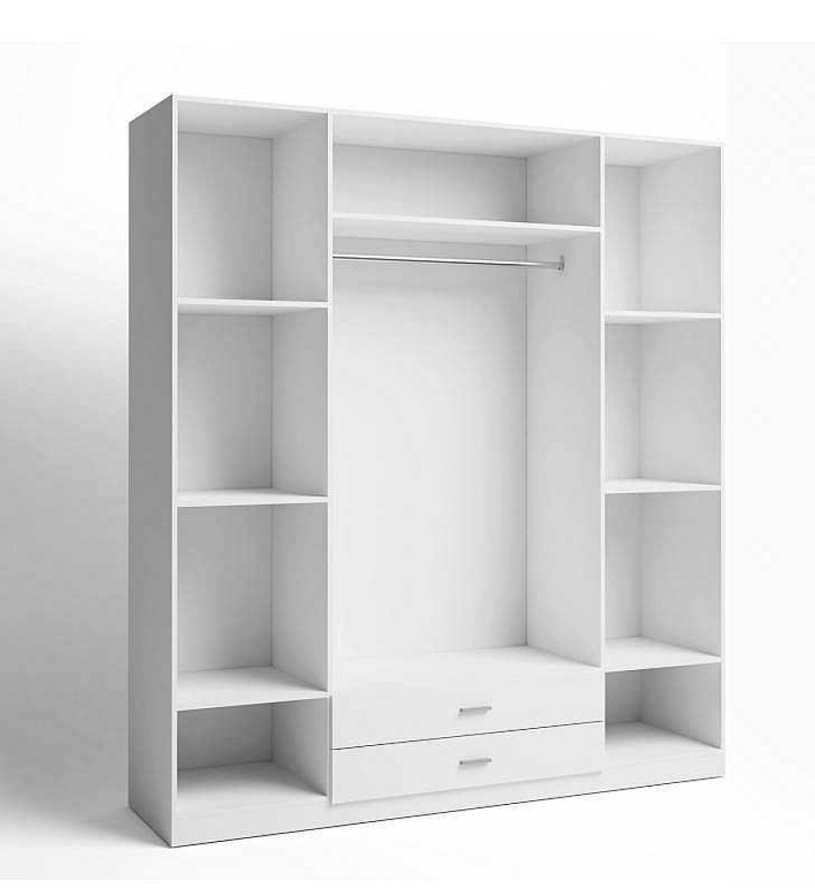 Dormitorio TOP MUEBLE Armarios | Armario Altea De 4 Puertas Y 2 Cajones Blanco