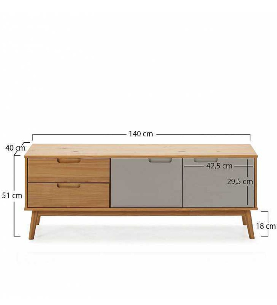 Sal N TOP MUEBLE | Mueble Tv Bistro 2C 2P