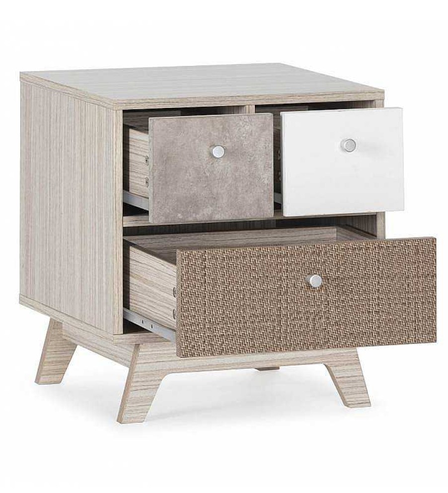 Dormitorio TOP MUEBLE Mesitas De Noche | Mesita De Noche Multicolor Maka