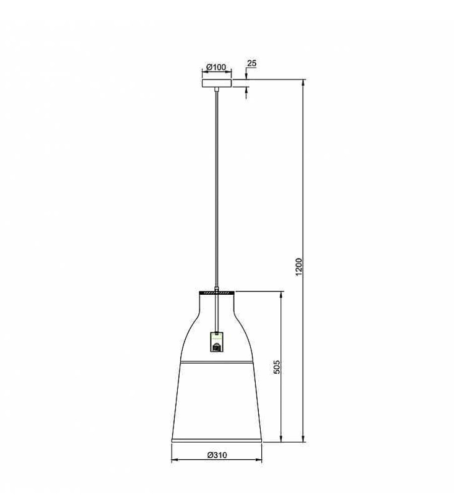 L Mparas TOP MUEBLE | L Mpara Bamb Techo Nina 50,5X31Cm