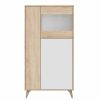 Comedor TOP MUEBLE | Vitrina Katia 3P Color Blanco/Roble