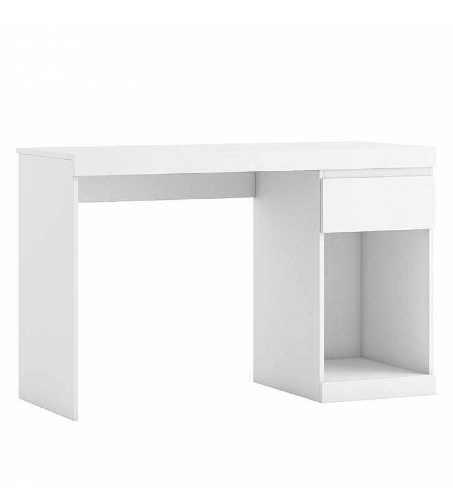 Muebles De Oficina TOP MUEBLE | Escritorio Leo Blanco De 1 Caj N Y 1 Hueco 120 Cm