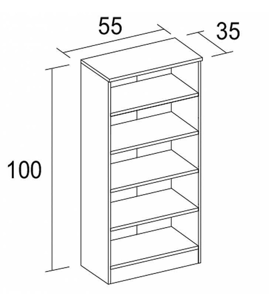 Dormitorio TOP MUEBLE Muebles Zapateros | Armario Zapatero Bilbao De 2 Puertas Color Naturale 100 Cm