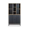 Sal N TOP MUEBLE | Librer A Alexa 2P/7 Huecos Cera Negro