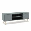 Sal N TOP MUEBLE | Mueble Tv Pesco 2P2H Verde Kaki/Cera