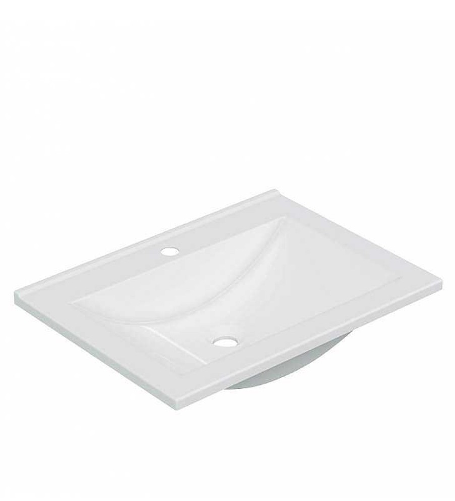 Muebles Para Ba O TOP MUEBLE | Lavabo Lavamanos 60X45Cm Pmma Blanco