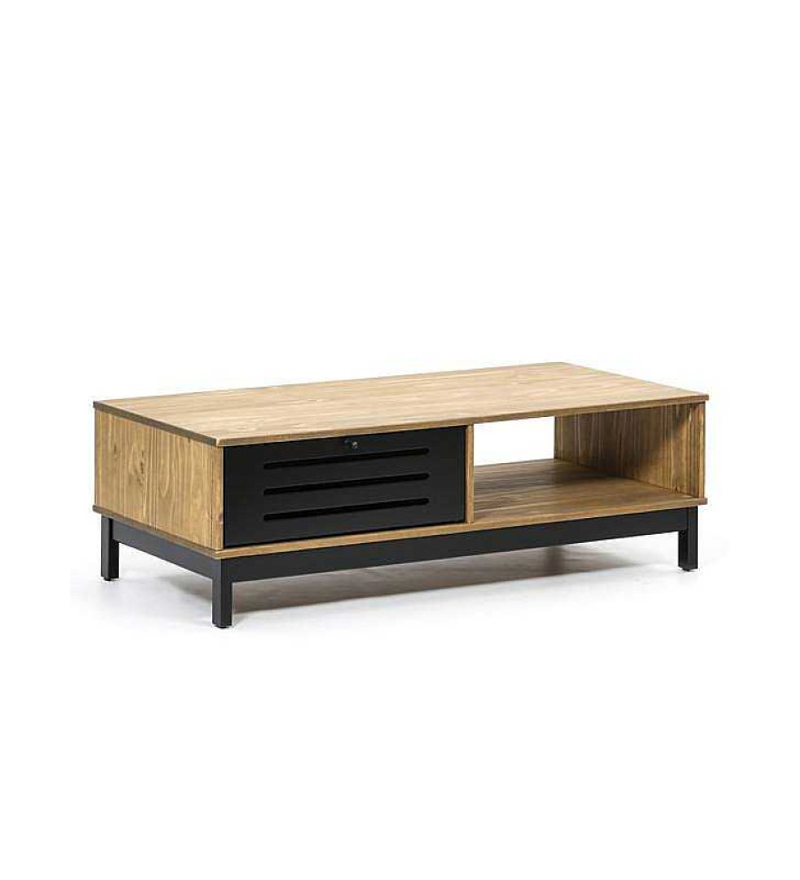 Sal N TOP MUEBLE | Mesa Centro Alexa 1C Cera/Negro