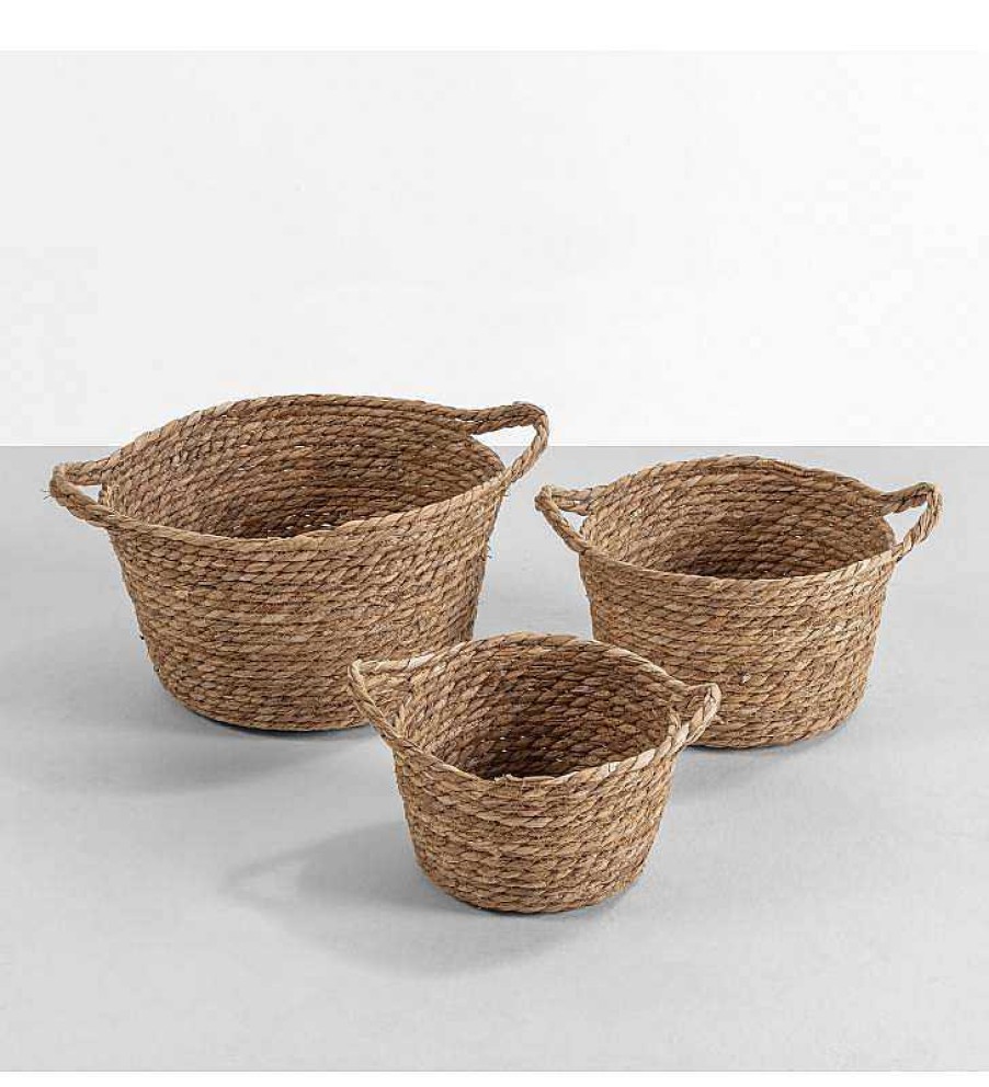 Sal N TOP MUEBLE | Set De 3 Cestas De Fibras Vegetales Sailor