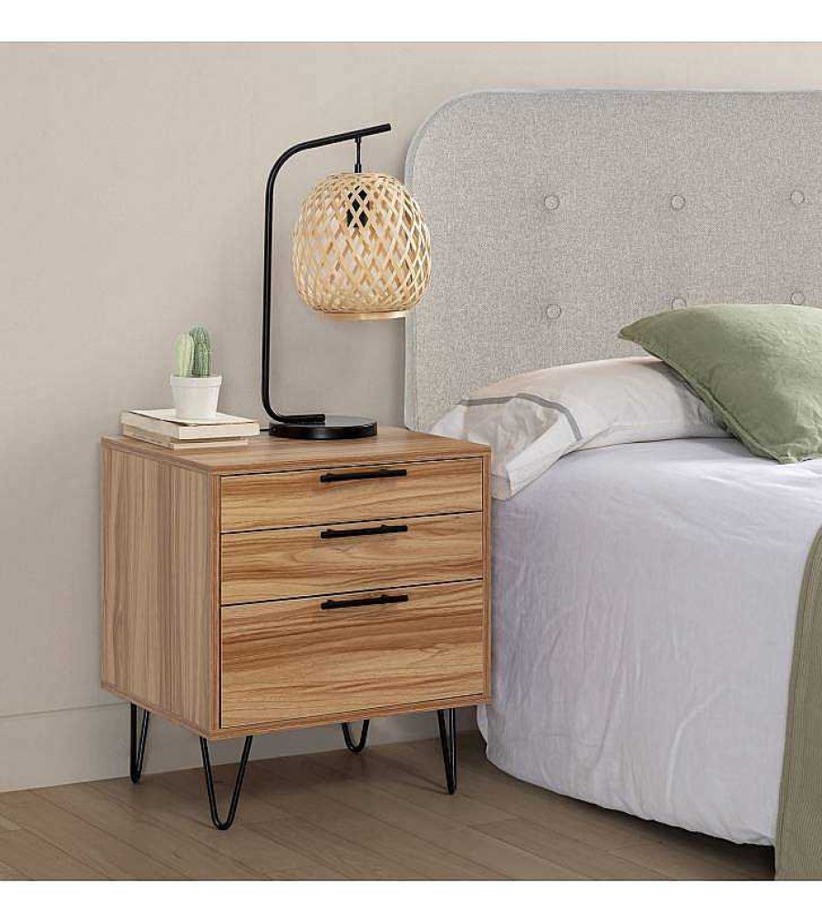 Dormitorio TOP MUEBLE Mesitas De Noche | Mesita De Noche Ona 3 Cajones