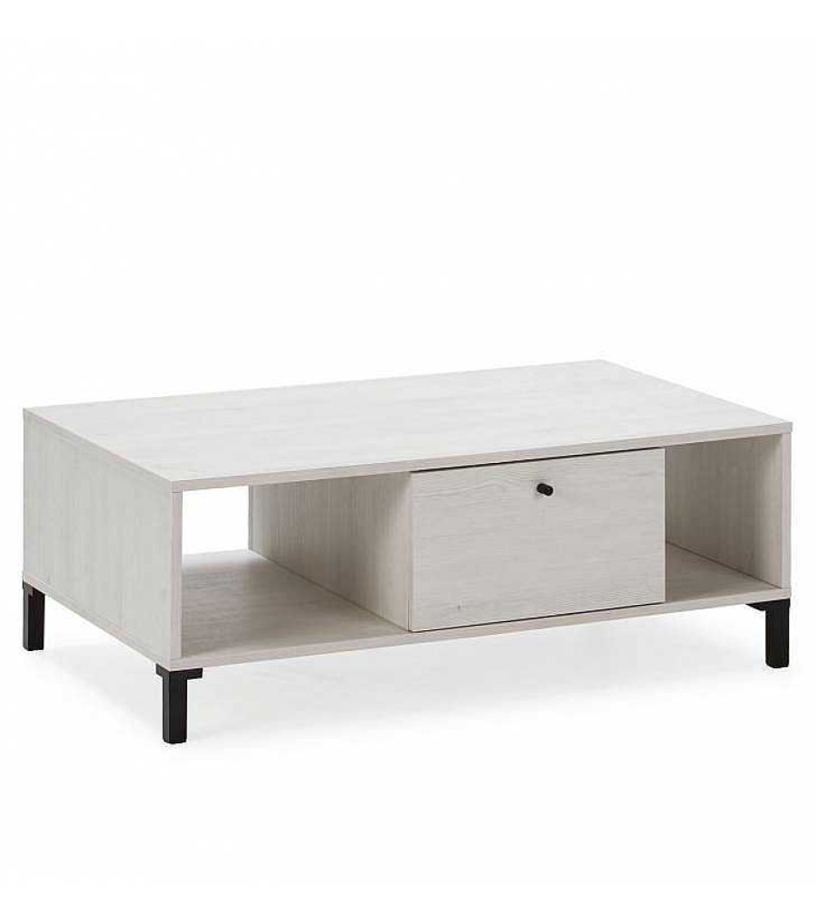 Sal N TOP MUEBLE | Mesa De Centro J Tiva Blanca 1C2H