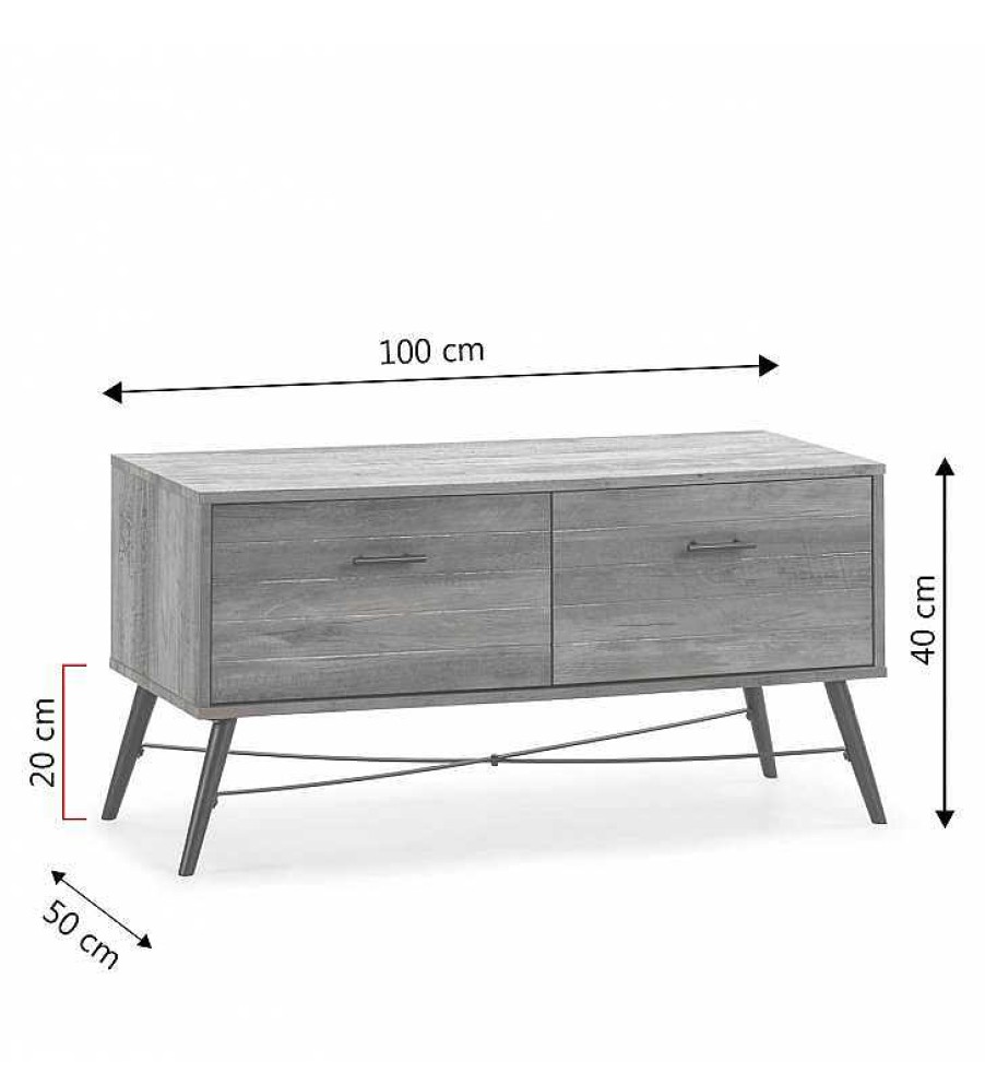 Sal N TOP MUEBLE | Mueble Tv R Stico Ren 2C