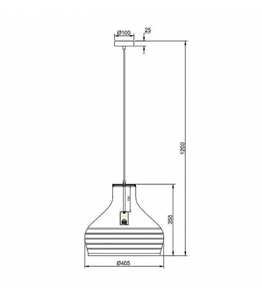 L Mparas TOP MUEBLE | L Mpara Bamb Techo Yara 35,5X40,5Cm