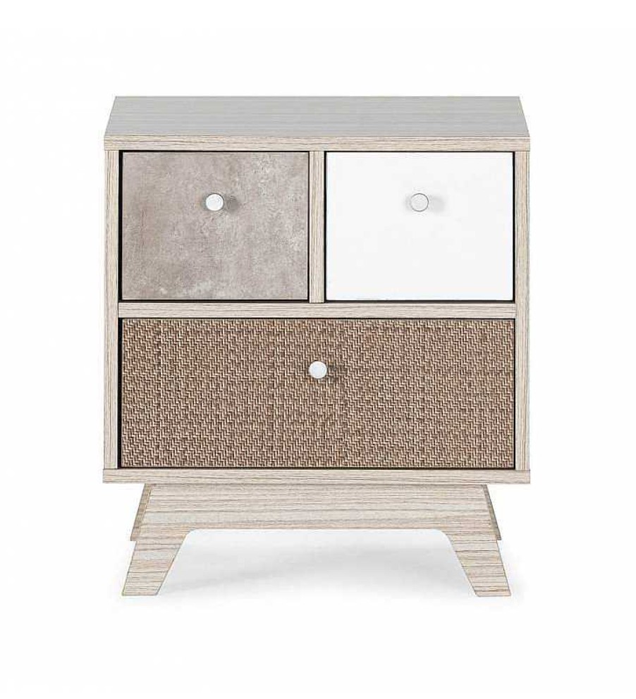 Dormitorio TOP MUEBLE Mesitas De Noche | Mesita De Noche Multicolor Maka