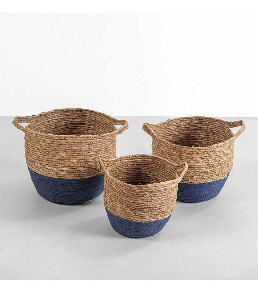 Sal N TOP MUEBLE | Set De 3 Cestas De Fibras Vegetales Lian