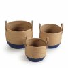 Sal N TOP MUEBLE | Set De 3 Cestas De Fibras Vegetales Tao